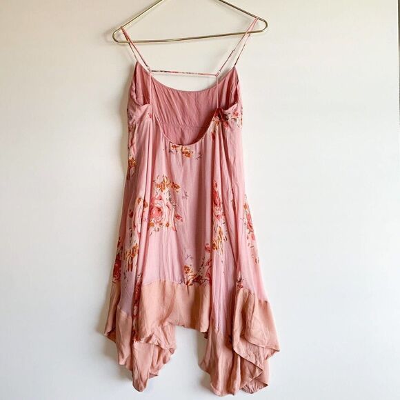 FREE PEOPLE FADED BLOOM SLEEVELEES FLORAL MINI DRESS PINK COMBO - Picture 5 of 7